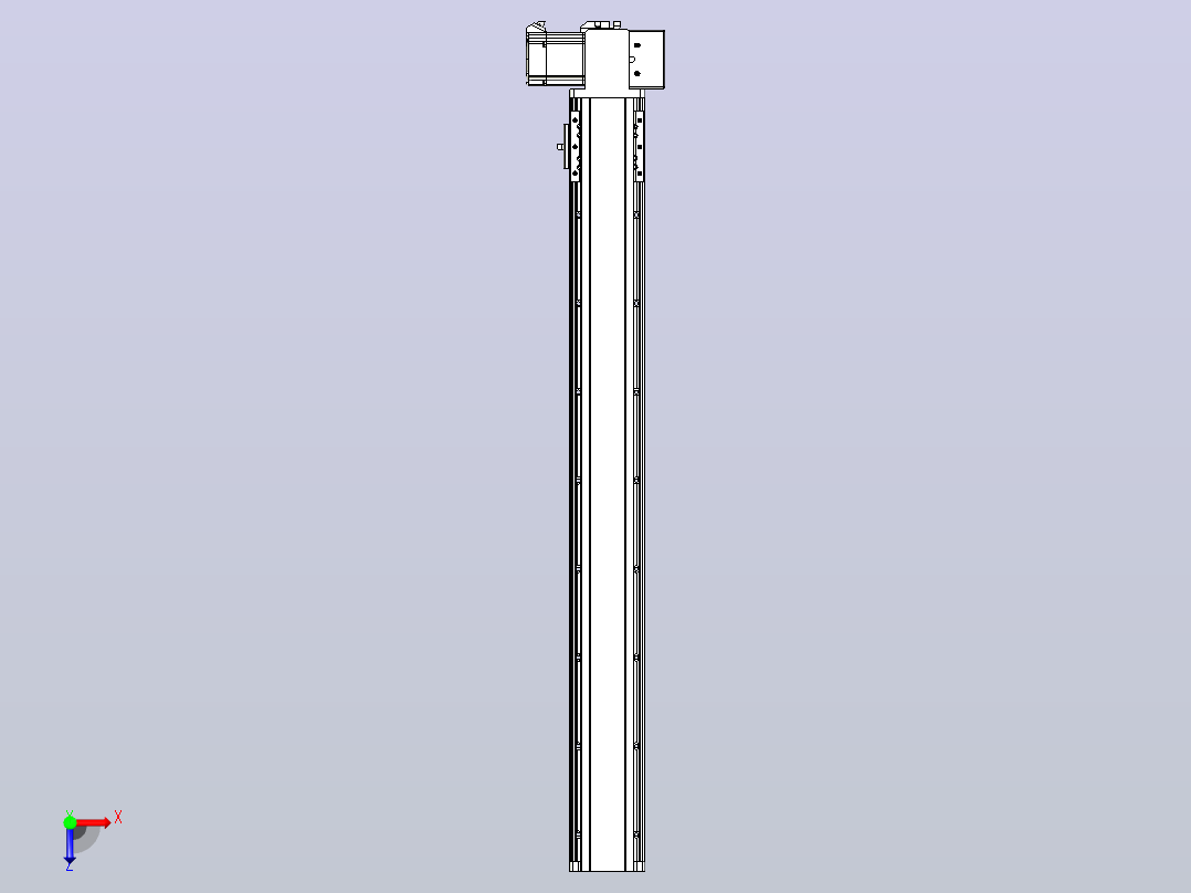 皮带直线轴半封闭可选导轨TPA-HNB-85D-90-L700-LP-C-P20-N3俯视图