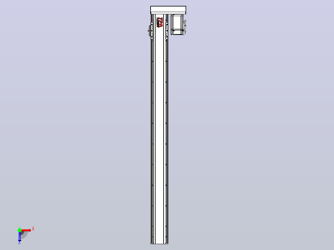 日规模组半封闭丝杆TPA-HNR-85D-1610C-L950-ML-Y-P20-N3俯视图