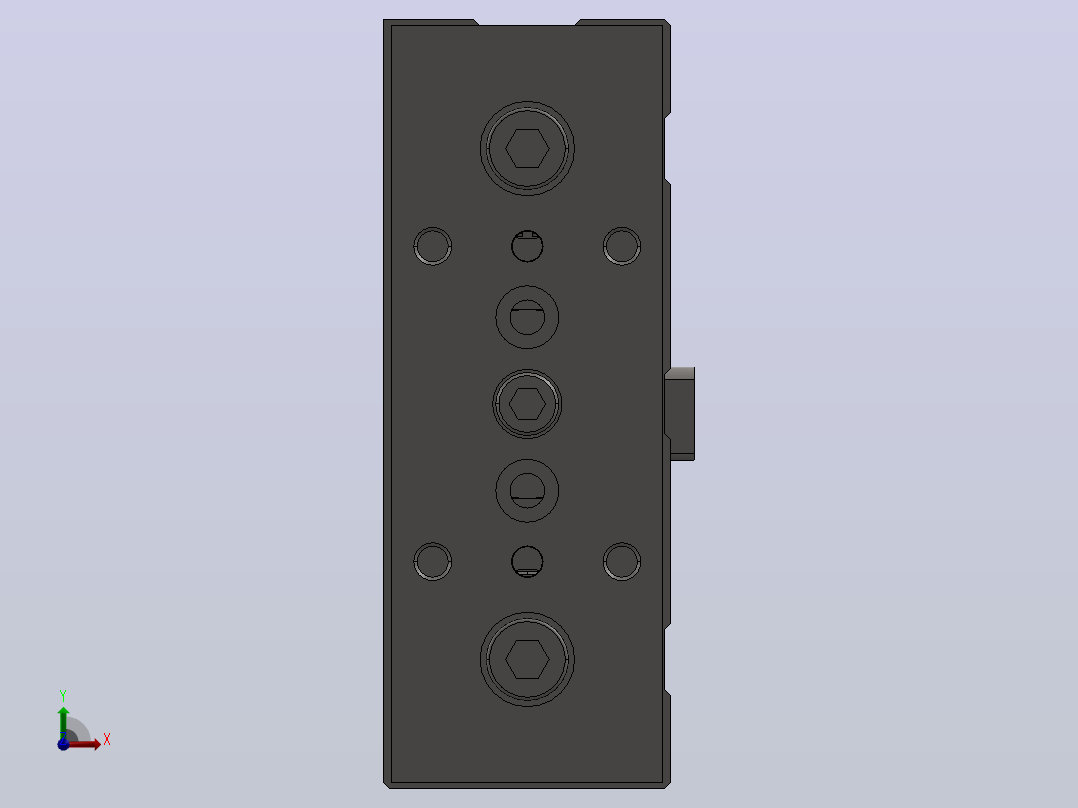PHD气缸SLC83x250_L9_M_J3_AE_AR_62516_1O_E_7011-03前视图