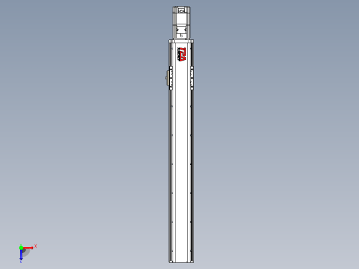 日规模组半封闭丝杆TPA-HNR-85D-1610C-L550-M-Y-P20-N3俯视缩略图