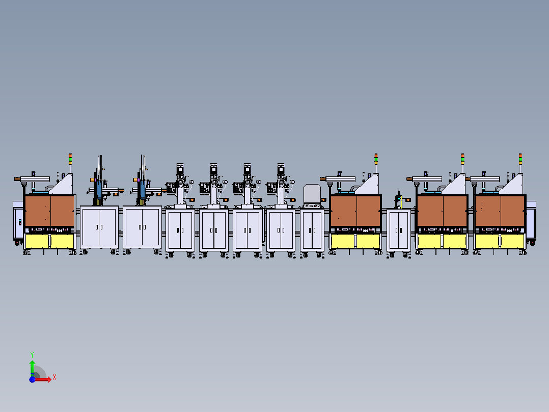 手机充电器自动组装线前视图