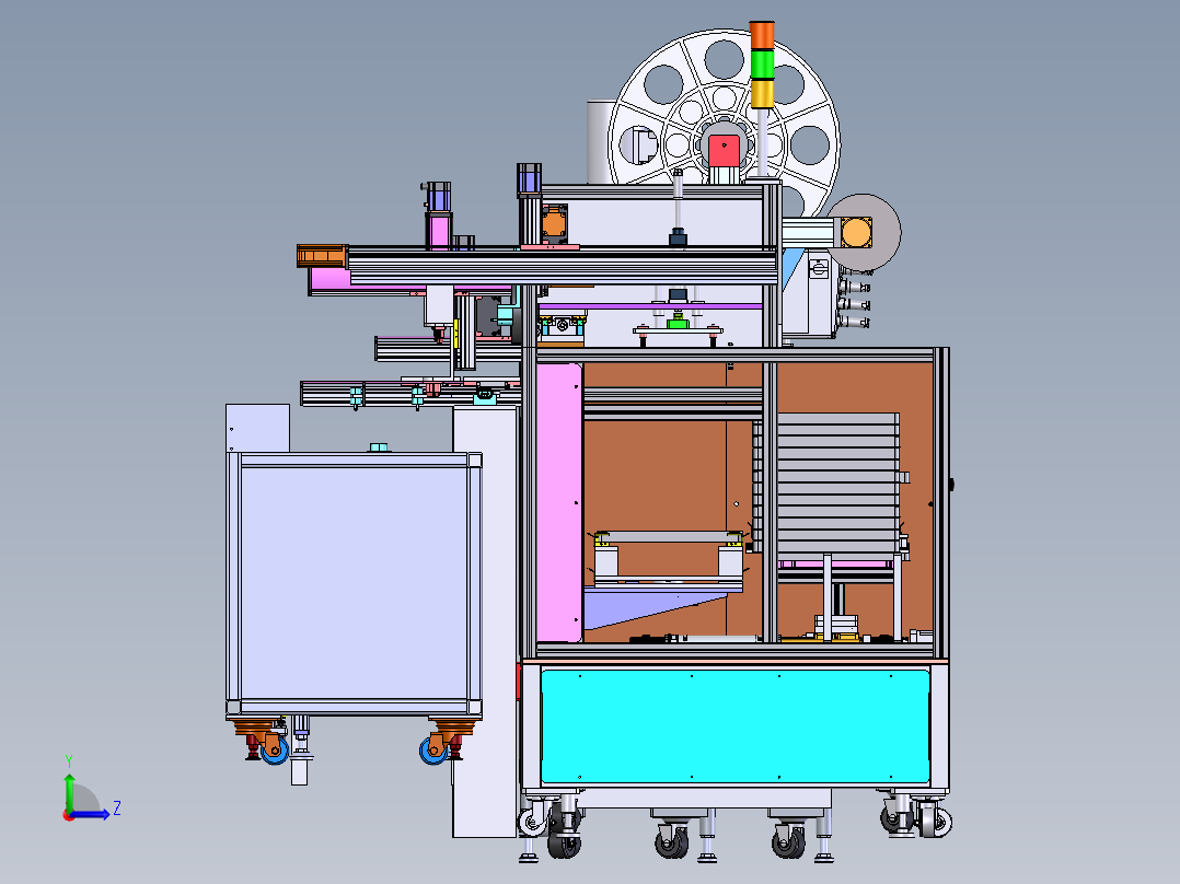 手机充电器自动组装线左视图