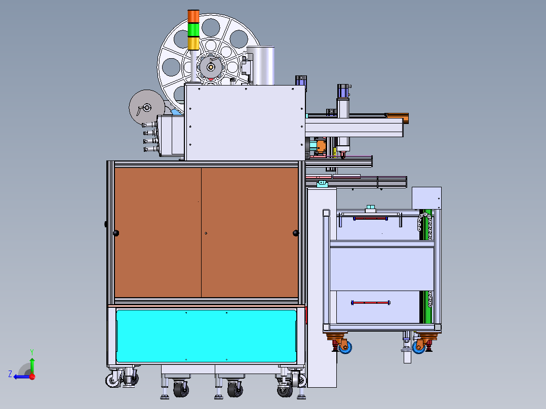 手机充电器自动组装线右视图