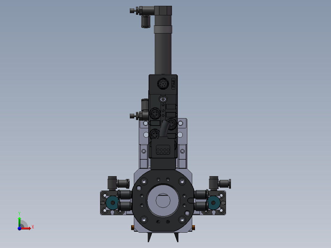 一种取料夹紧机构sw19可编辑前视图