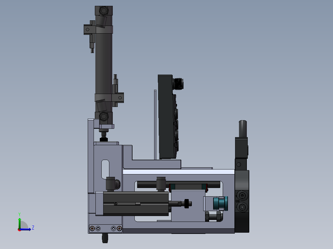 一种取料夹紧机构sw19可编辑左视图
