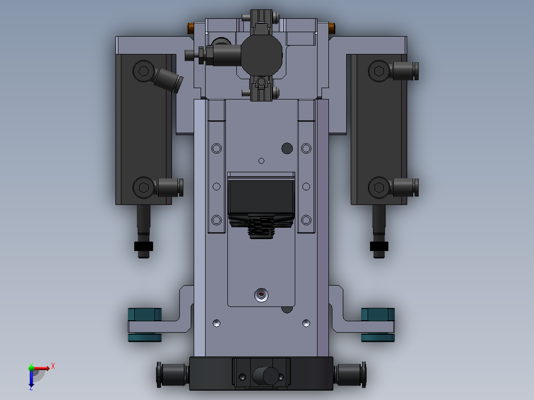 一种取料夹紧机构sw19可编辑俯视图