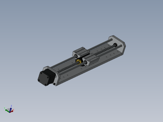 滚珠丝杆 直线模组 机械素材3D图纸自动化设备solidworks模型
