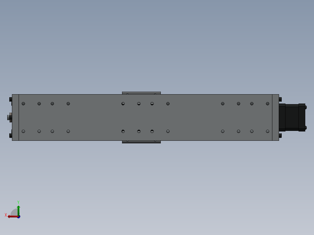 滚珠丝杆 直线模组 机械素材3D图纸自动化设备solidworks模型后视图