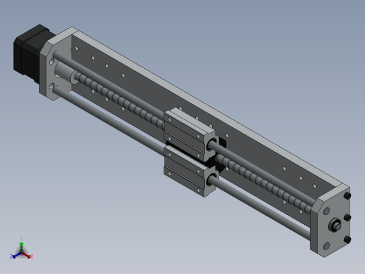 滚珠丝杆 直线模组 机械素材3D图纸自动化设备solidworks模型正等轴测缩略图