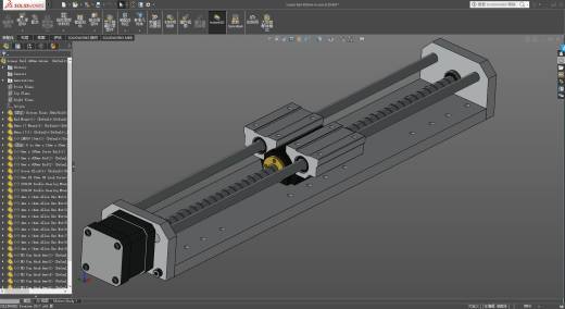 滚珠丝杆 直线模组 机械素材3D图纸自动化设备solidworks模型缩略图