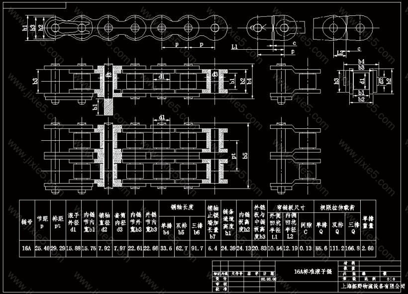 全套标准滚子链CAD图