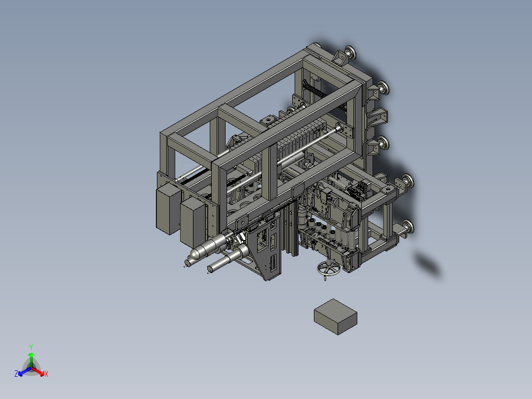 重型移栽压合机（铆合机）3D模型正等轴测图