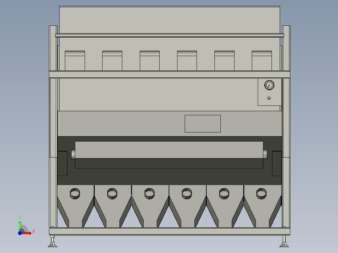 粮食色选机3D前视图