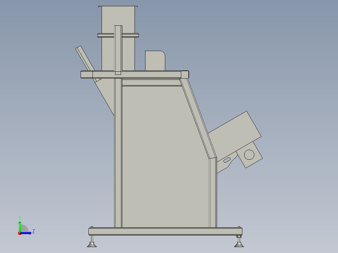 粮食色选机3D左视图