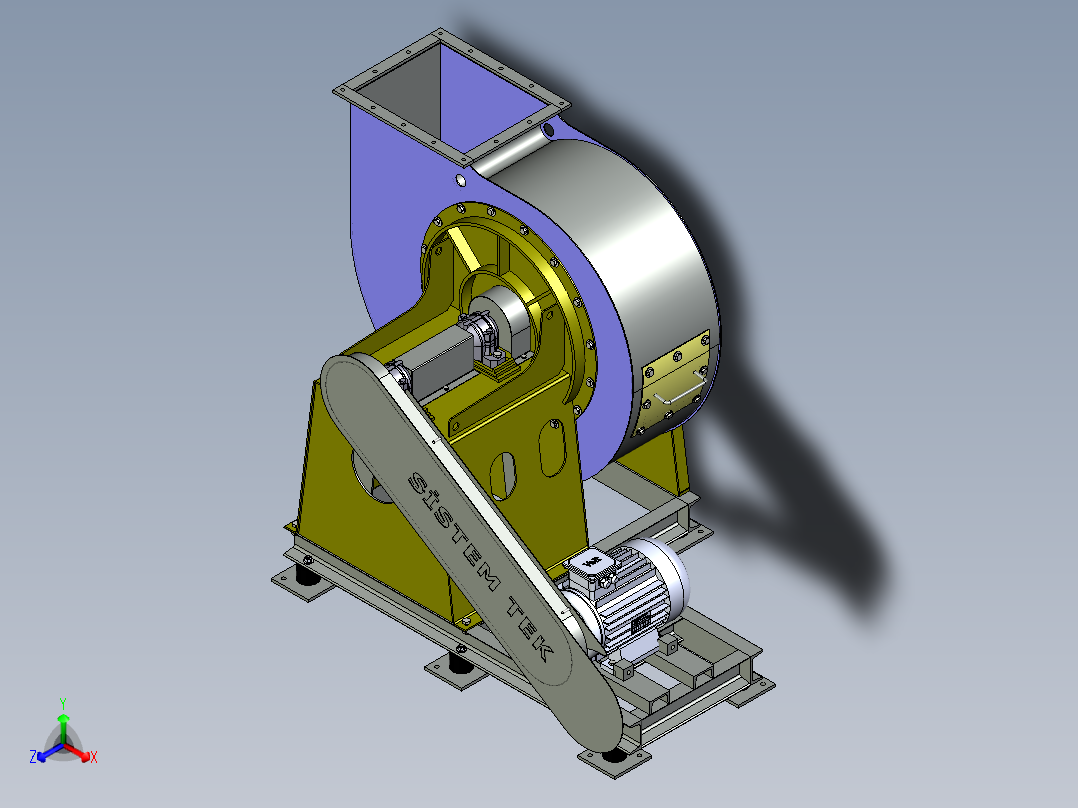 风机正等轴测图