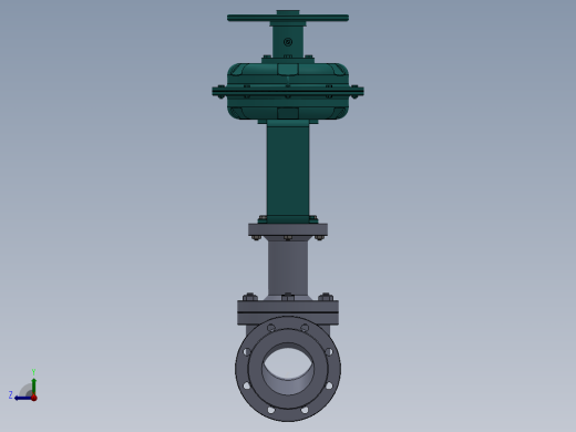 气动调节阀-304 DN25-DN300右视缩略图