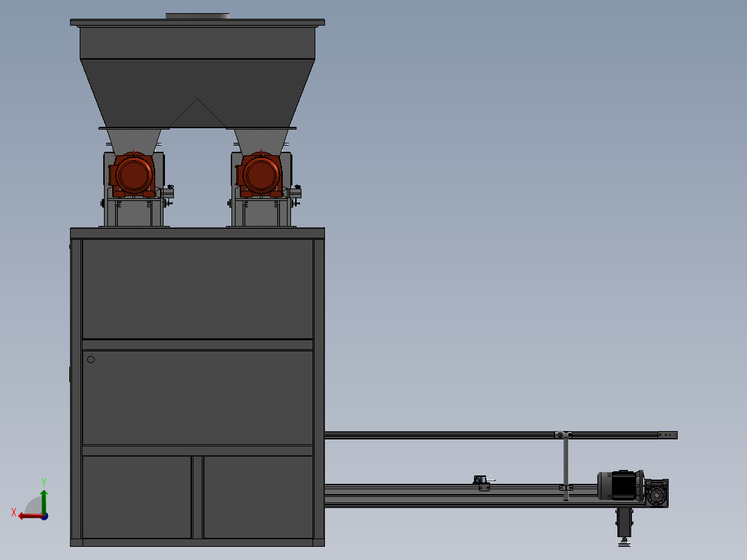定量包装秤（双体秤）后视图