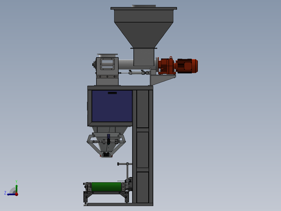 定量包装秤（双体秤）右视图