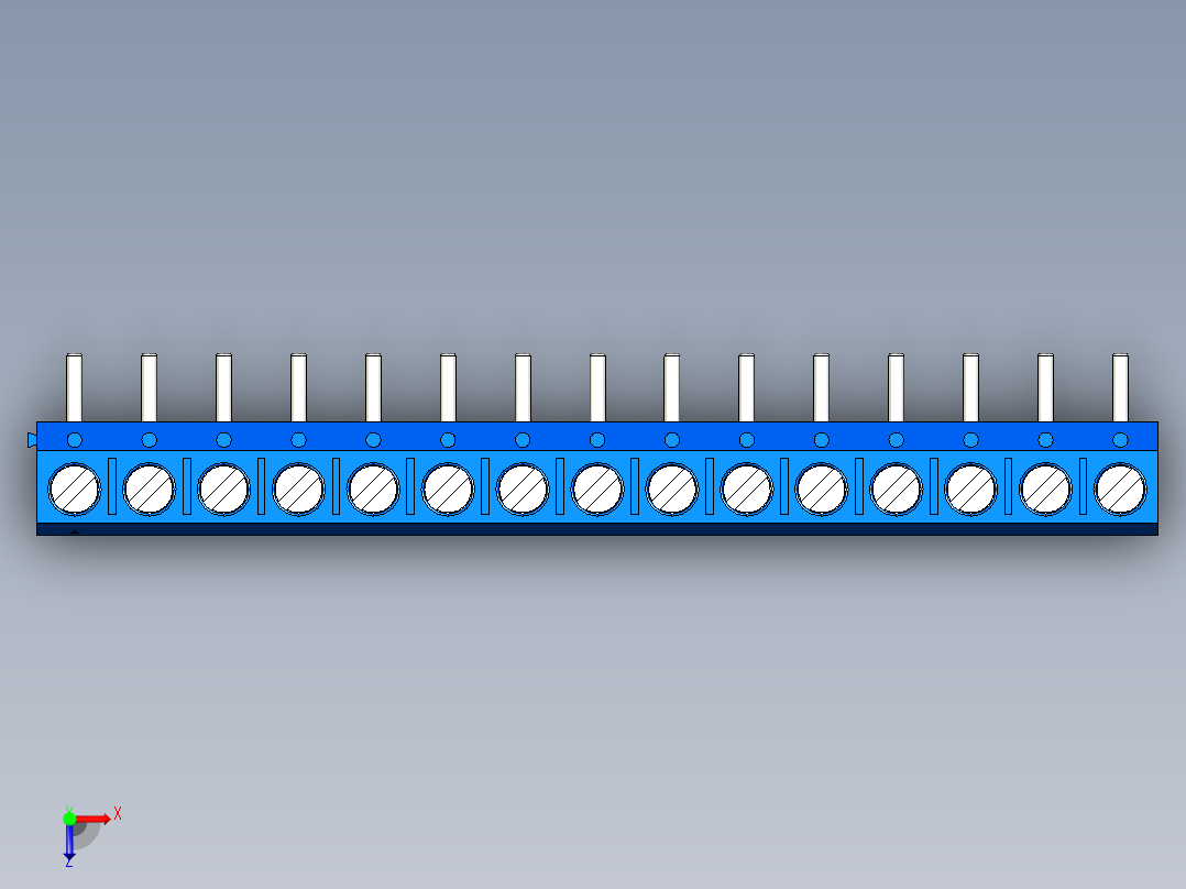 DEGSON DG301 系列 5.0mm 接线端子-DG301R-5.0-15P-12-00AH俯视图