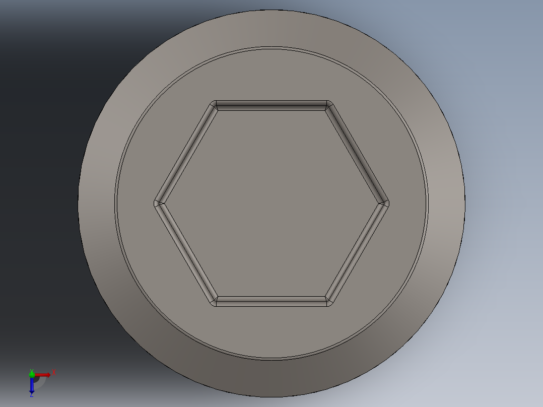 紧固件-0.7500 Allen Screw俯视图