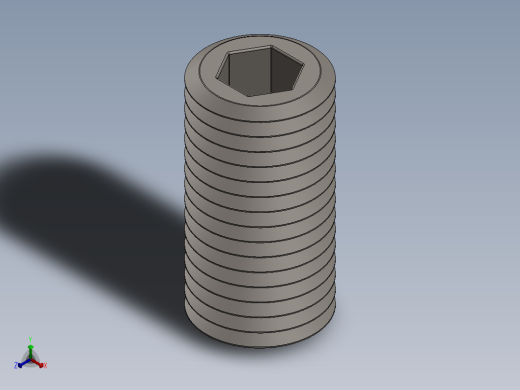 紧固件-0.7500 Allen Screw正等轴测缩略图