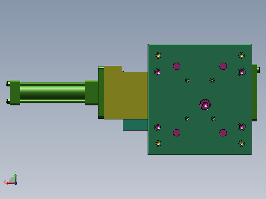 全3D包胶模具后视图