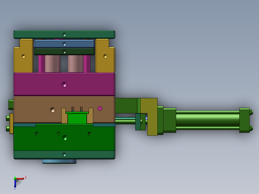全3D包胶模具俯视图