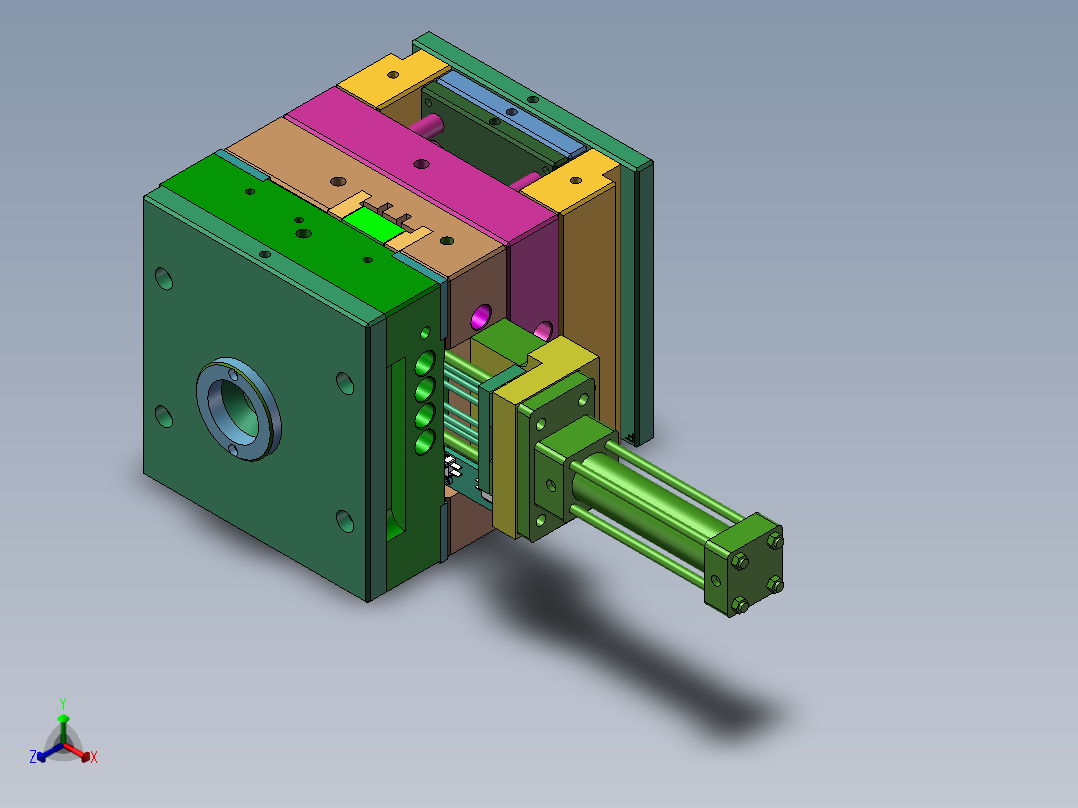 全3D包胶模具正等轴测图