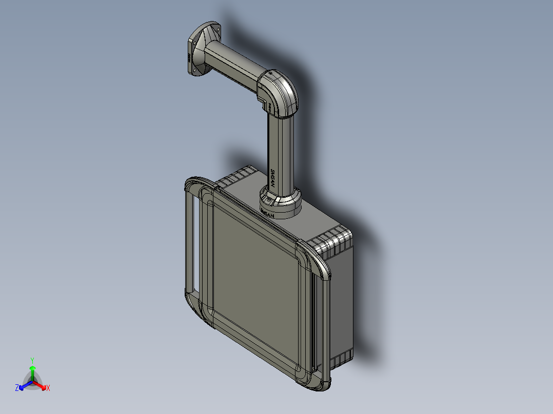 向上固定底座+转角+箱体连接器+控制箱