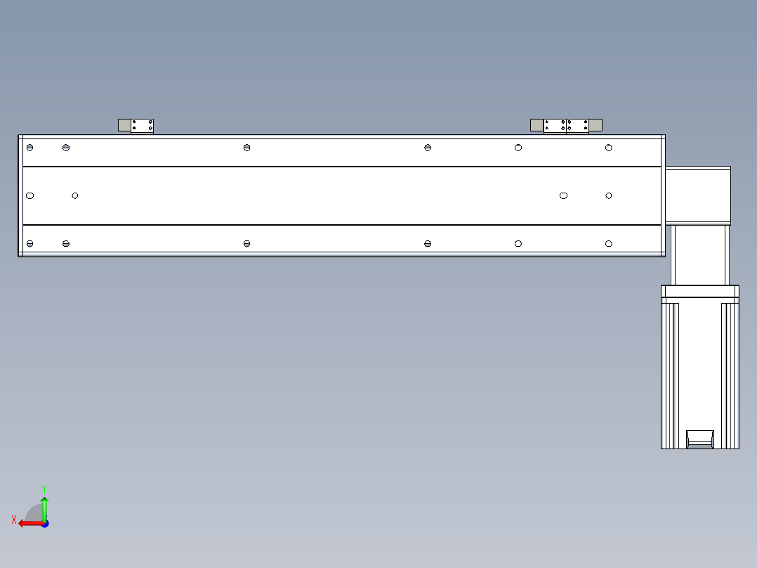 同步带滑台-半封闭B13-L90-S450-L-Z86-D3后视图