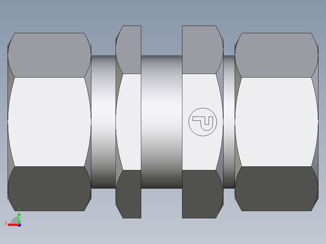 卡套式工业通用硬管接头EO_Bulkhead_union_SV38S71后视图