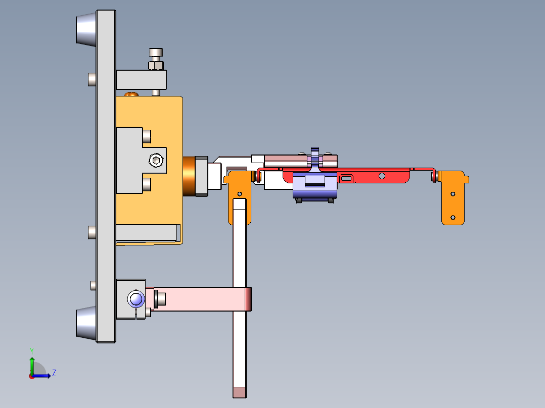 T0198–L向扭力调整治具-C左视图