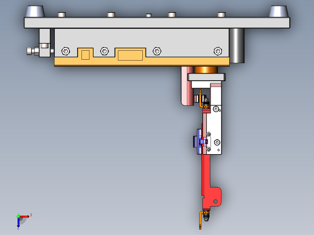 T0198–L向扭力调整治具-C俯视图