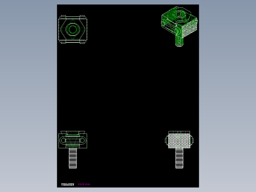 夾具2325-2D多系列多零件图纸模型