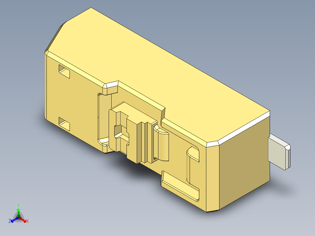 SMT线到板连接器按钮6正等轴测图