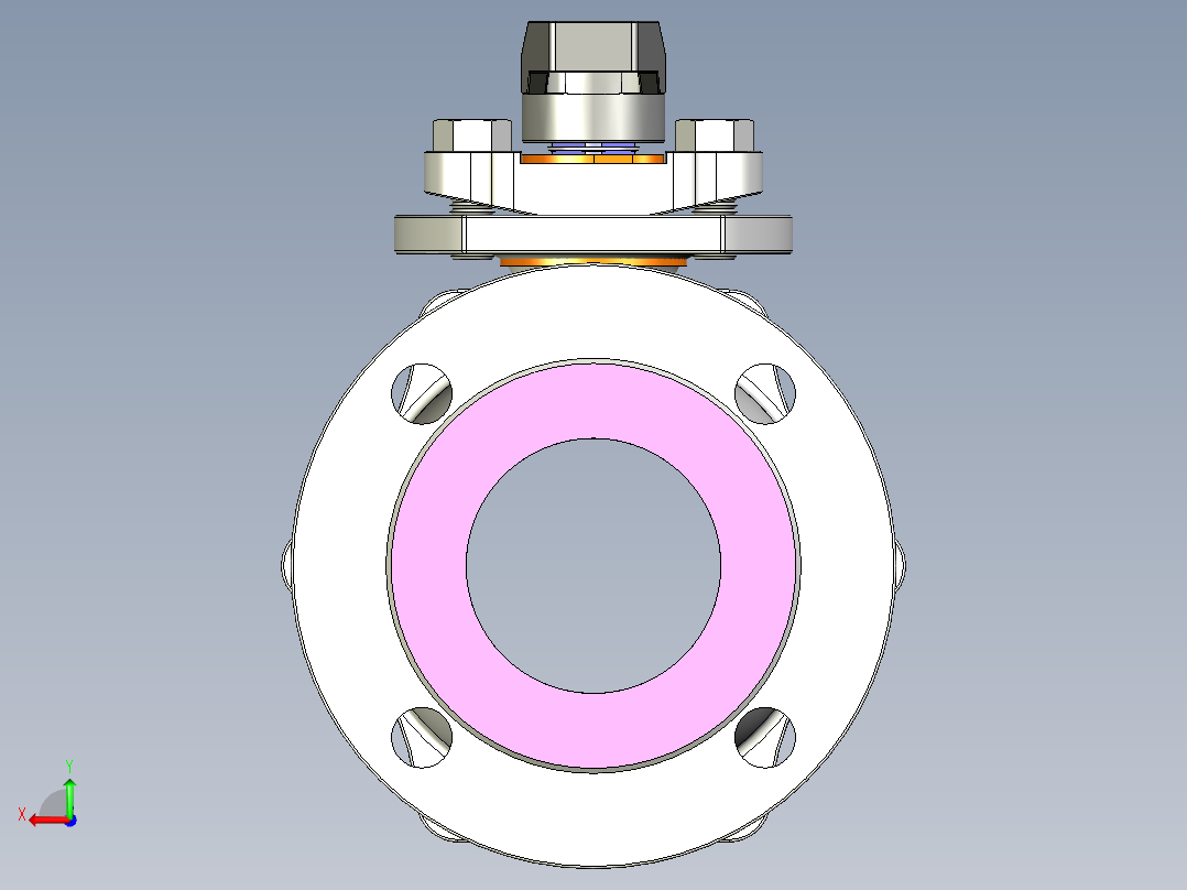 管道手动球阀-水管开关阀-手动阀门md52c150dn80-1后视图
