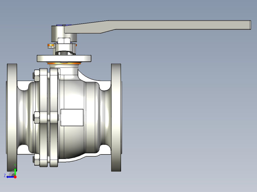 管道手动球阀-水管开关阀-手动阀门md52c150dn80-1右视图