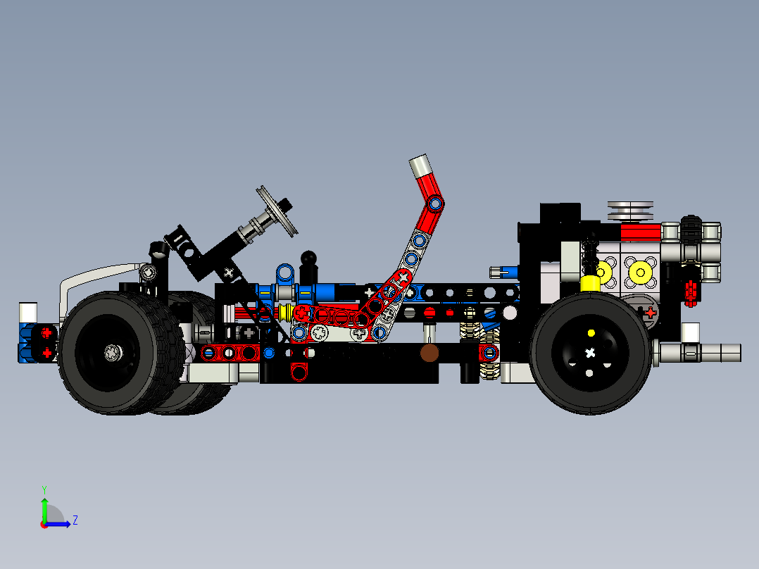 lego-technic-42063-anniversary.6-乐高玩具赛车左视图
