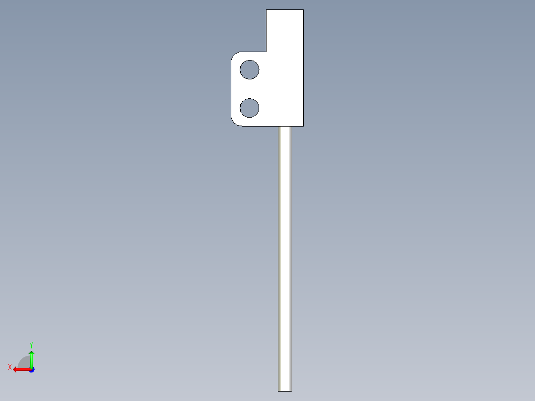 槽型光电传感器LU-R45_3D后视图