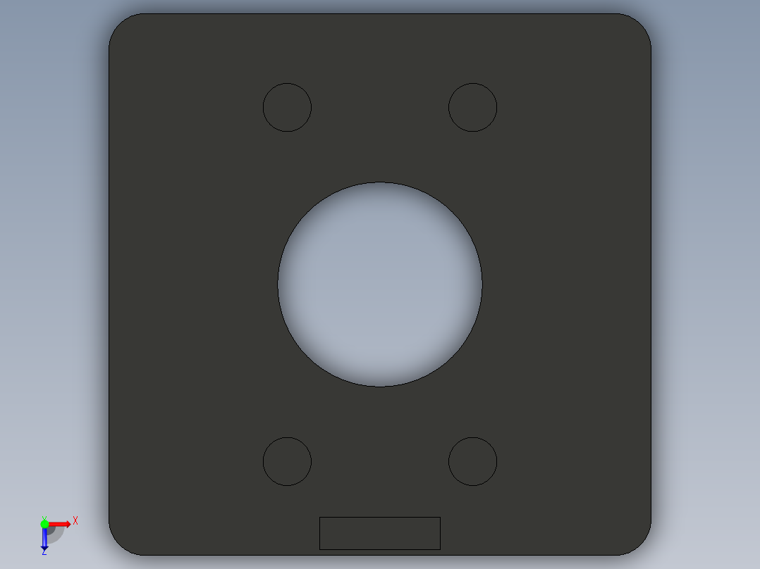 型材-BR 45X45 COVER CAP WITH HOLE KJN523442俯视图