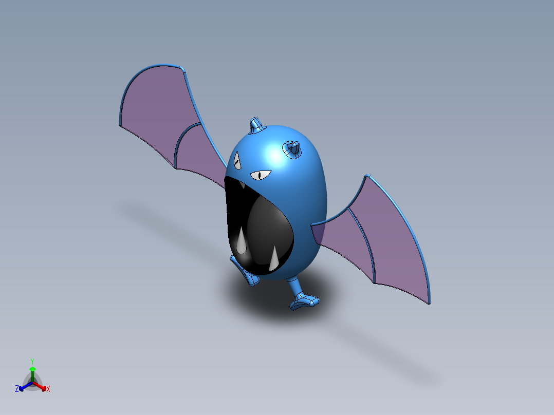 口袋妖怪-戈尔巴特正等轴测图