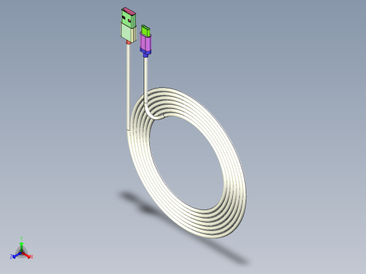 Usb c型电缆盘绕