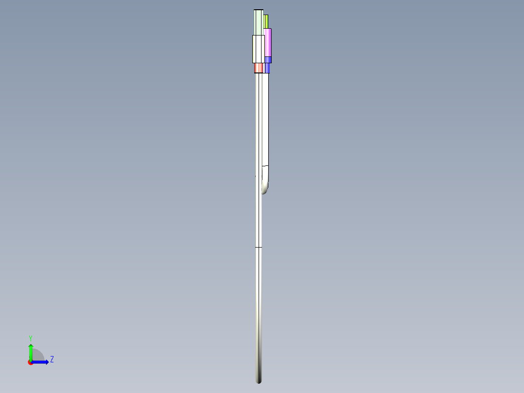 Usb c型电缆盘绕左视图