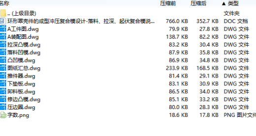 环形罩壳件的成型冲压复合模设计-落料拉深起伏复合模含10张CAD图缩略图