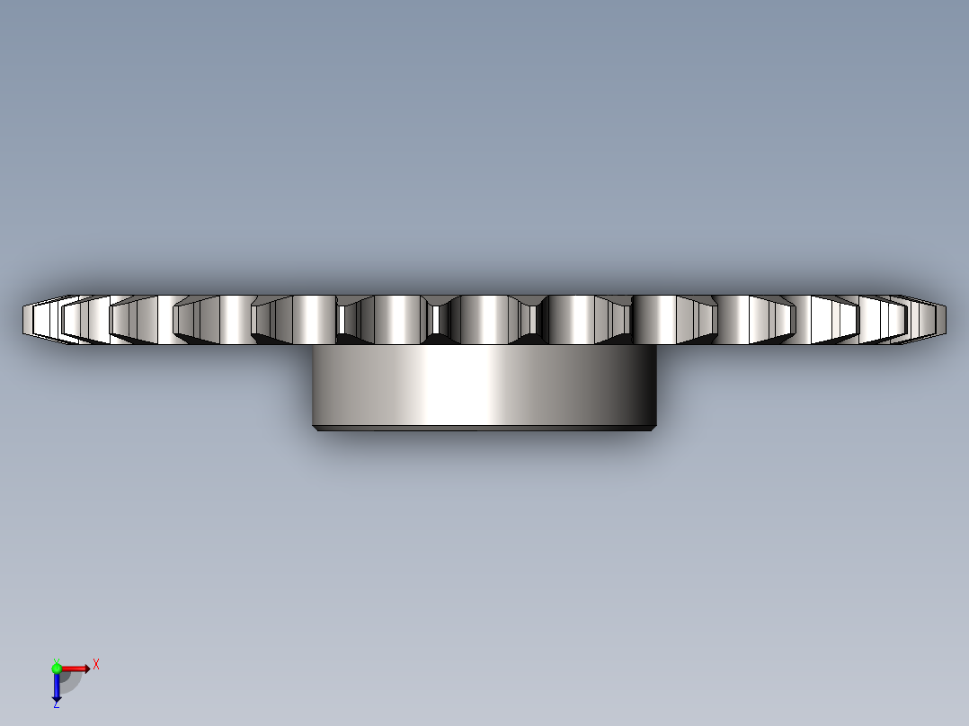 50A 30齿 链轮俯视图