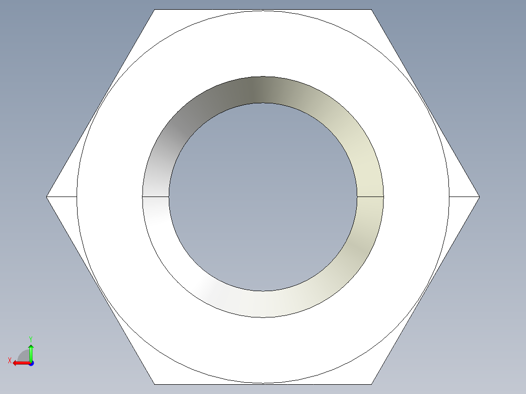 螺帽(長型)2309-3D多系列多零件图纸模型后视图
