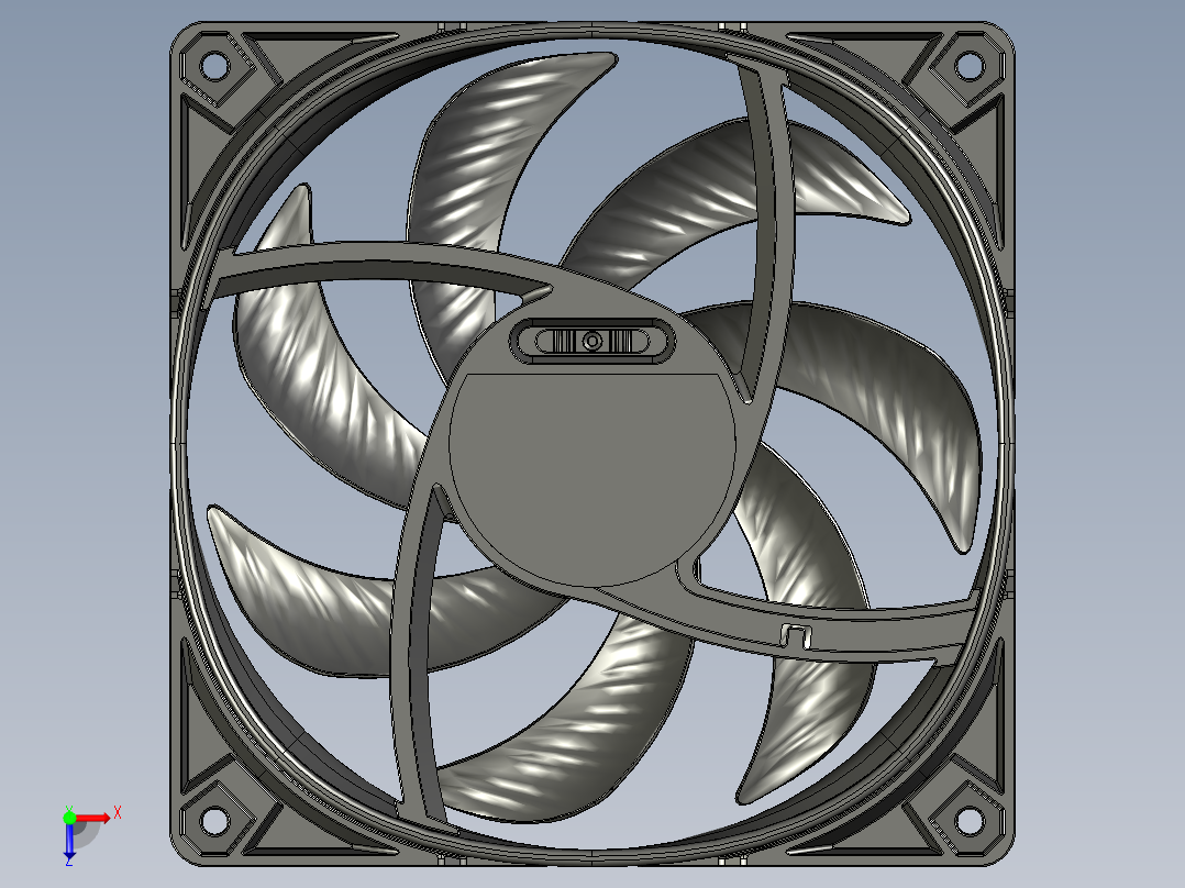 Silent Wings Pro 4 140mm PWM超静音风扇俯视图