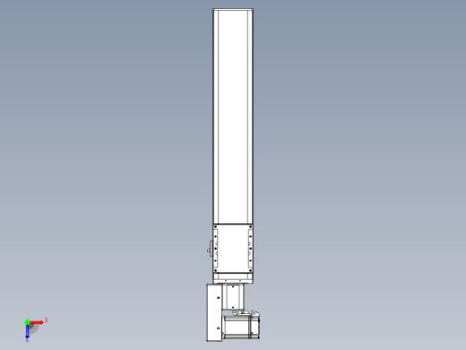 同步带全封闭直线模组TPA-HCB-105D-90-L500-ML-Y-P20-N3俯视缩略图