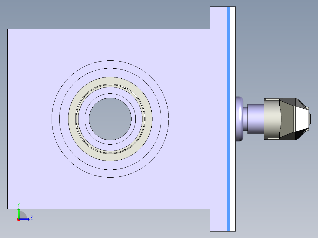 [PVC x PVC_EPDM] 手动阀箱外手柄Manual Vavle Box-External Handle左视图