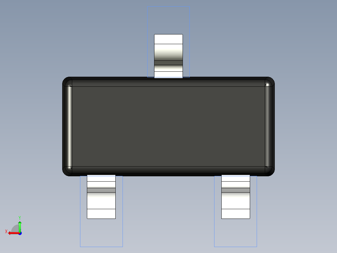 分立半导体元件封装-TO-236AB后视图